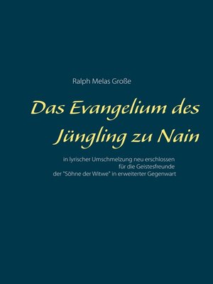 cover image of Das Evangelium des Jüngling zu Nain